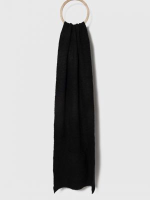 Черный однотонный шерстяной шарф Silvian Heach