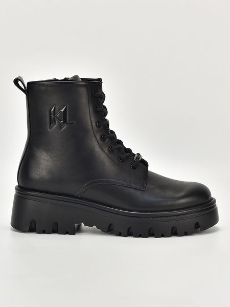Кожаные ботинки на молнии Karl Lagerfeld черные