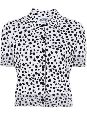 Πλεκτή μπλούζα με σχέδιο Moschino