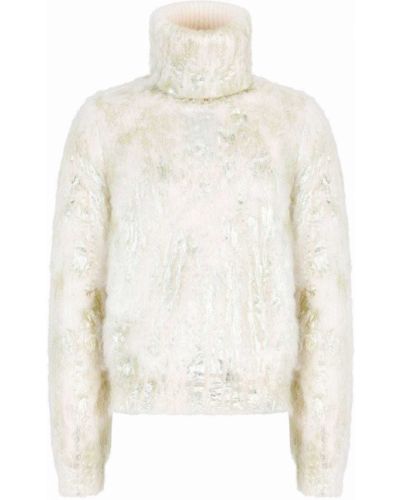 Jersey de cuello vuelto de tela jersey Dolce & Gabbana blanco