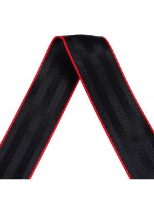 Нейлоновая лента, ремень см × 5 м, с красным кантом черный