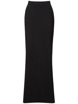 Vlnená dlhá sukňa The Andamane čierna