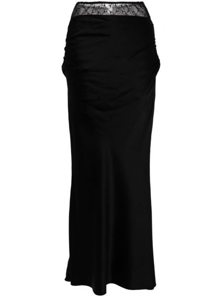 Φούστα με δαντέλα Kiki De Montparnasse μαύρο