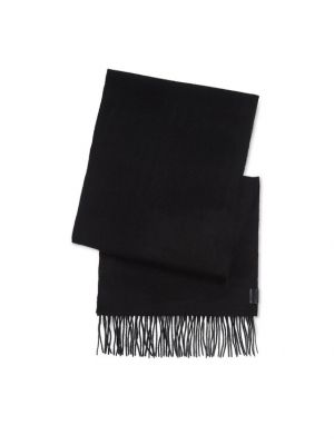 Черный плетеный шерстяной шарф Calvin Klein