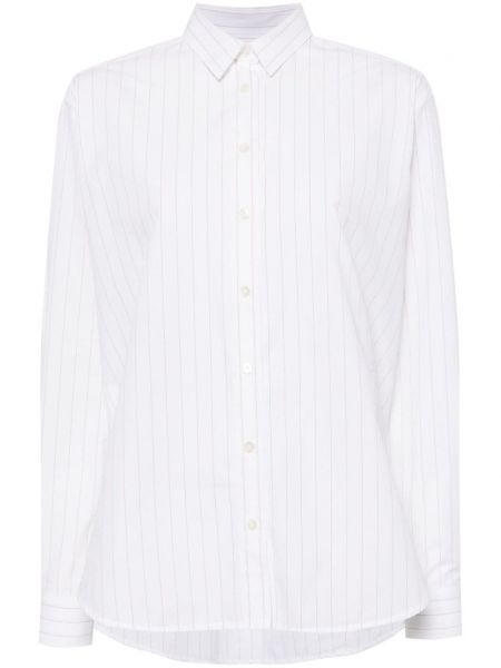 Ριγέ βαμβακερό πουκάμισο με σχέδιο Toteme λευκό