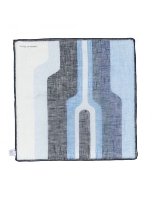 Echarpe en soie à imprimé à motifs abstraits Tagliatore bleu