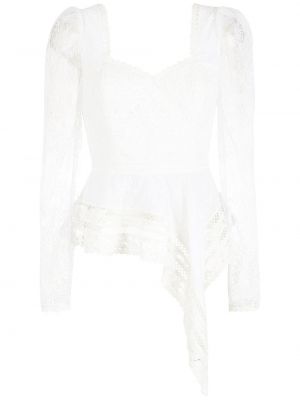Блуза с дантела Martha Medeiros бяло