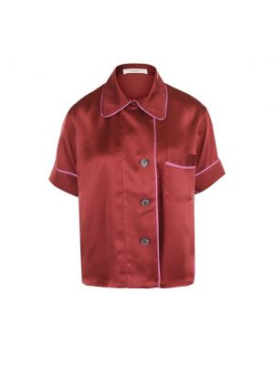 Шелковая блуза с коротким рукавом Araks - Коричневый