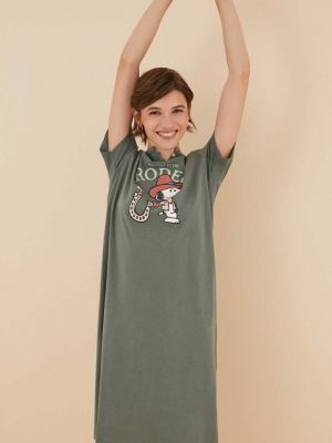 Koszula bawełniana Women'secret zielona