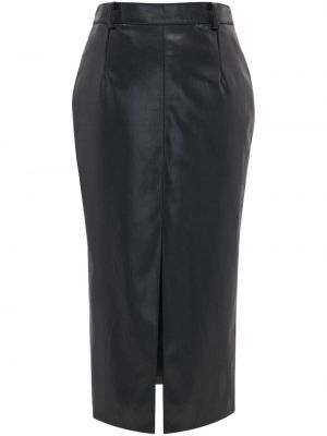 Hodvábna midi sukňa Saint Laurent čierna