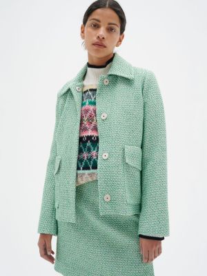 Твидовый пиджак Inwear зеленый