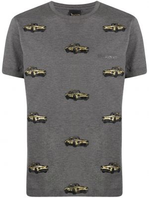 Medvilninis siuvinėtas marškinėliai Billionaire pilka