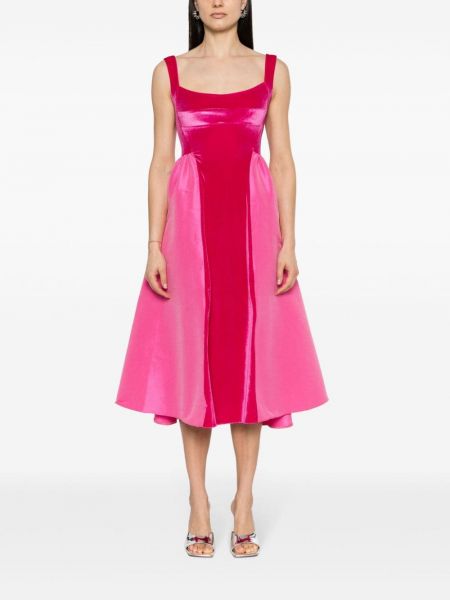 Velurové koktejlové šaty bez rukávů Atu Body Couture růžové