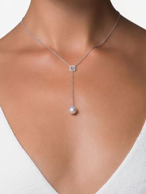 Náhrdelník s perlami Autore Moda stříbrný