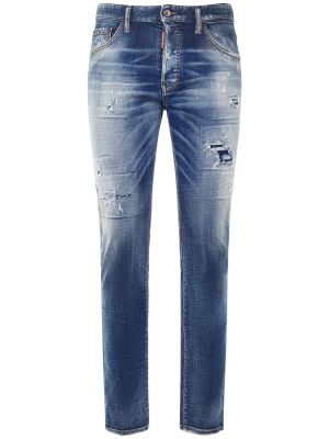 Bavlněné džíny Dsquared2 modré
