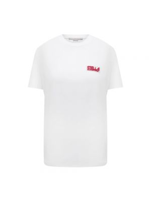 T-shirt di cotone con motivo a stelle Stella Mccartney Bianco