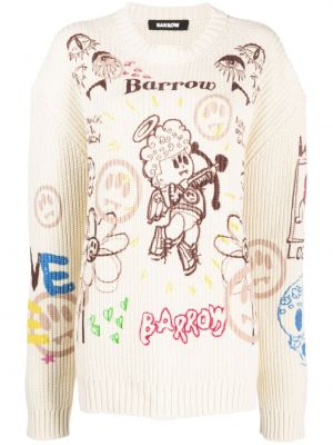 Bombažni pulover Barrow bela