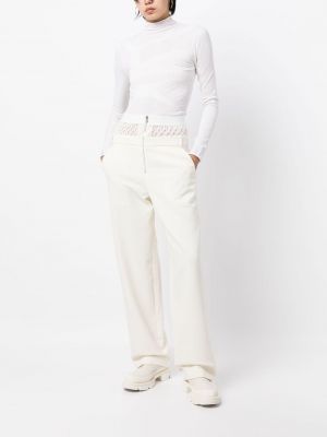 Rovné kalhoty se síťovinou Dion Lee bílé