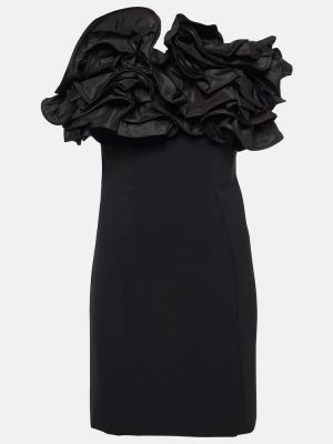 Mini vestido con volantes Carolina Herrera negro