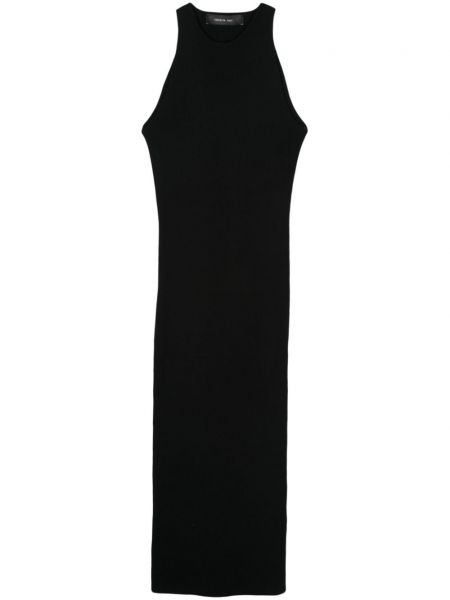 Pletené dlouhé šaty Federica Tosi černé
