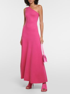 Kašmírové midi šaty Extreme Cashmere ružová