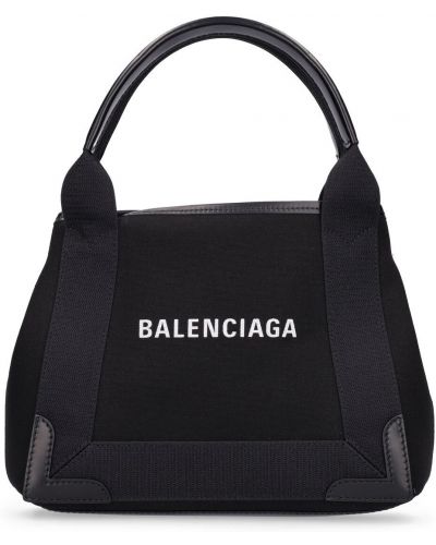 Pamut bevásárlótáska Balenciaga fekete