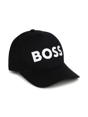 Cappello con visiera con stampa Boss Kidswear nero