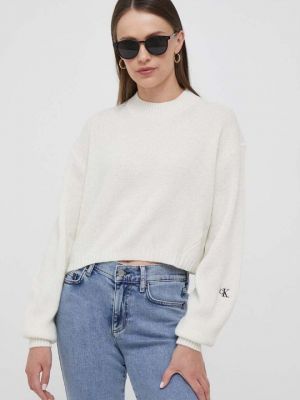 Шерстяной свитер Calvin Klein Jeans бежевый