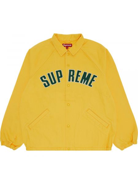 Джинсовая куртка Supreme желтая