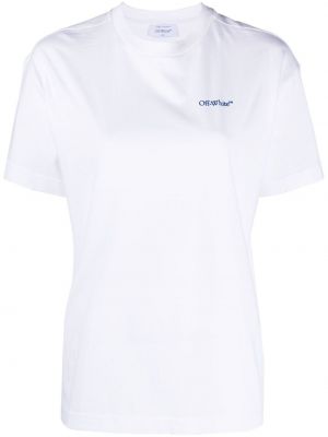 Памучна тениска на райета Off-white