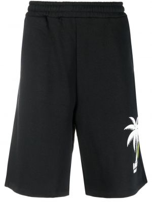 Jersey shorts aus baumwoll mit print Barrow schwarz
