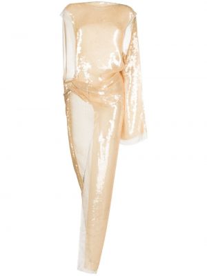 Ασύμμετρη μάξι φόρεμα από σιφόν Rick Owens