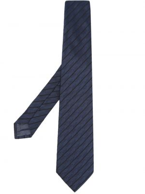 Cravată cu dungi Emporio Armani albastru