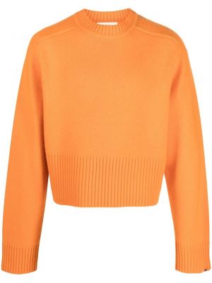 Maglione di cachemire con scollo tondo Extreme Cashmere arancione