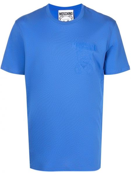 T-shirt con stampa Moschino blu