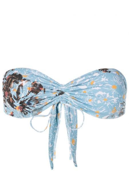 Bikini cu model floral cu imagine Clube Bossa albastru