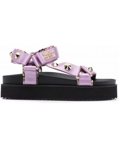 Sandaler med reim Versace Jeans Couture lilla