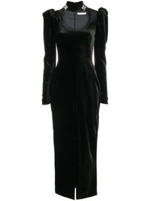 Кадифена вечерна рокля Alessandra Rich черно