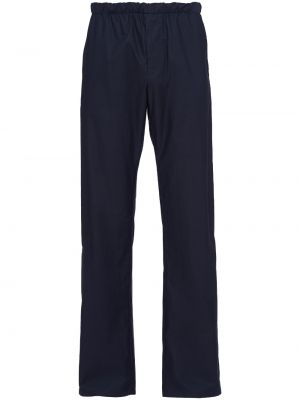 Pantalon en coton avec poches Prada bleu