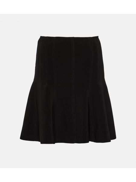 Mini falda de tela jersey Norma Kamali negro