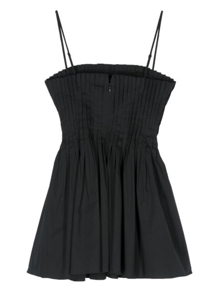 Sukienka mini plisowana Staud czarna