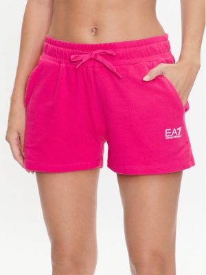 Pantaloni scurți de sport Ea7 Emporio Armani roz