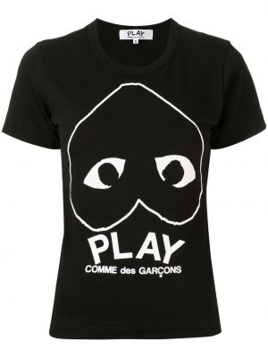 T-shirt con stampa Comme Des Garçons Play Nero