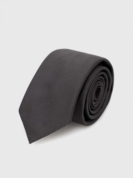 Копринена вратовръзка Hugo сиво