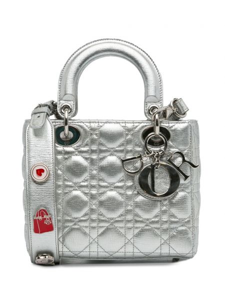 Чанта Christian Dior Pre-owned сребристо
