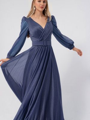 Вечірня сукня з рюшами Lafaba синя