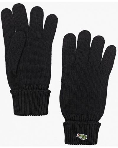 Черные перчатки Lacoste