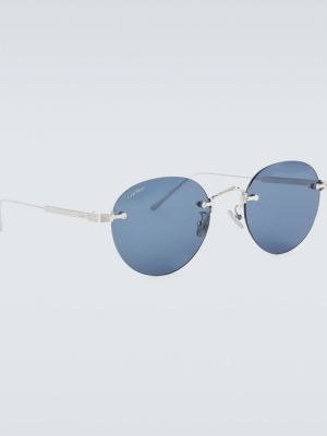 Okulary przeciwsłoneczne Cartier Eyewear Collection niebieskie