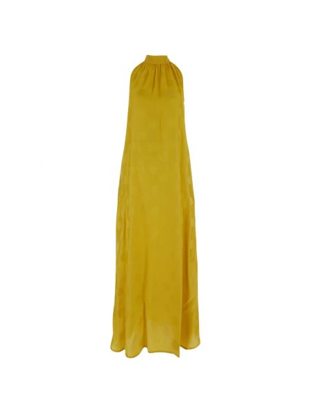 Sukienka długa z wiskozy Crida Milano żółta