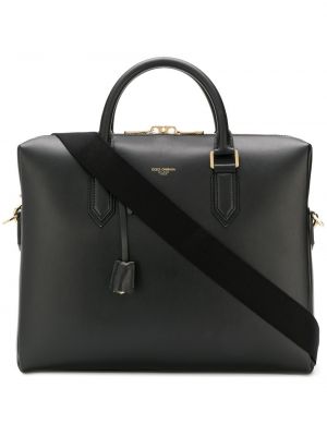 Usnjena torba za prenosnik Dolce & Gabbana črna